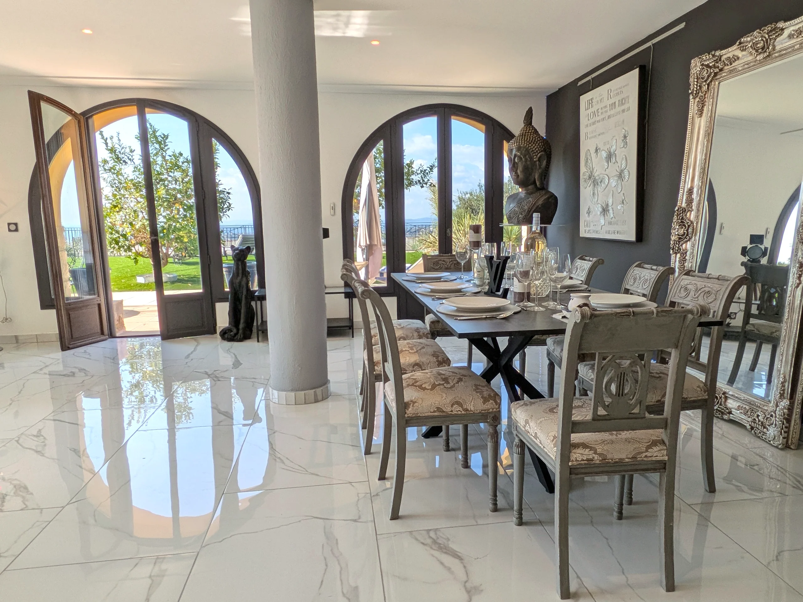 Living and dining spaces